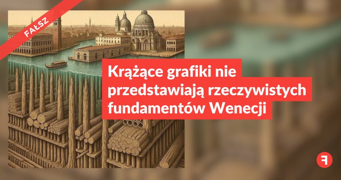 Krążące grafiki nie przedstawiają rzeczywistych fundamentów Wenecji
