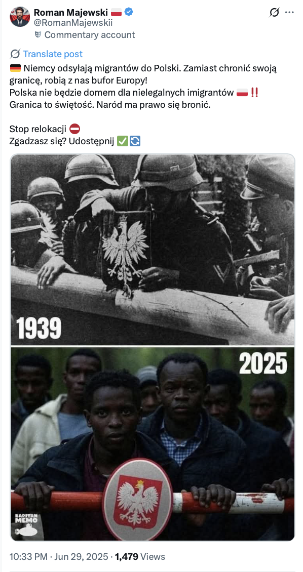 Dezinformacja o sytuacji na granicy polsko-niemieckiej.