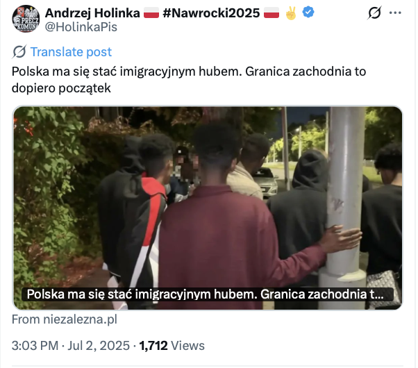 Dezinformacja o sytuacji na granicy polsko-niemieckiej.