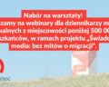 Nabór na warsztaty w ramach projektu „Świadome media: bez mitów o migracji”