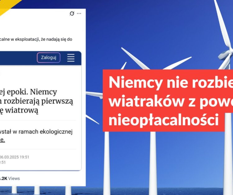 Niemcy nie rozbierają wiatraków z powodu ich nieopłacalności
