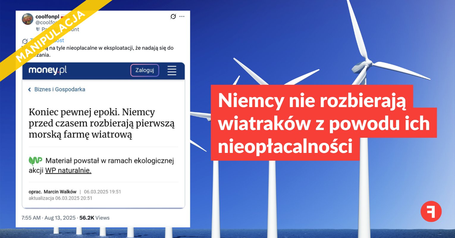 Niemcy nie rozbierają wiatraków z powodu ich nieopłacalności