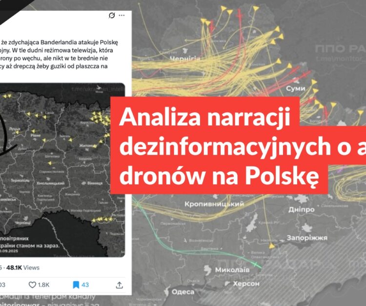 Analiza narracji dezinformacyjnych o ataku dronów na Polskę