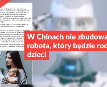 W Chinach nie zbudowano robota, który będzie rodził dzieci