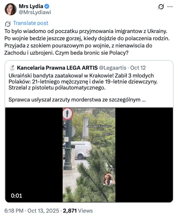 W Krakowie nie doszło do zabójstwa trzech Polaków przez Ukraińca