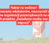 Zaproszenie na webinar w temacie dezinformacji migracyjnej