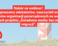 Zaproszenie na webinar w temacie dezinformacji migracyjnej