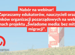 Zaproszenie na webinar w temacie dezinformacji migracyjnej