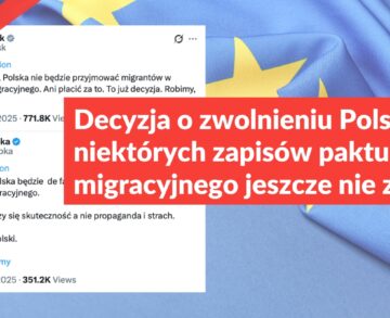 Decyzja o zwolnieniu Polski z niektórych zapisów paktu migracyjnego jeszcze nie zapadła