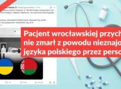 Pacjent wrocławskiej przychodni nie zmarł z powodu nieznajomości języka polskiego przez personel