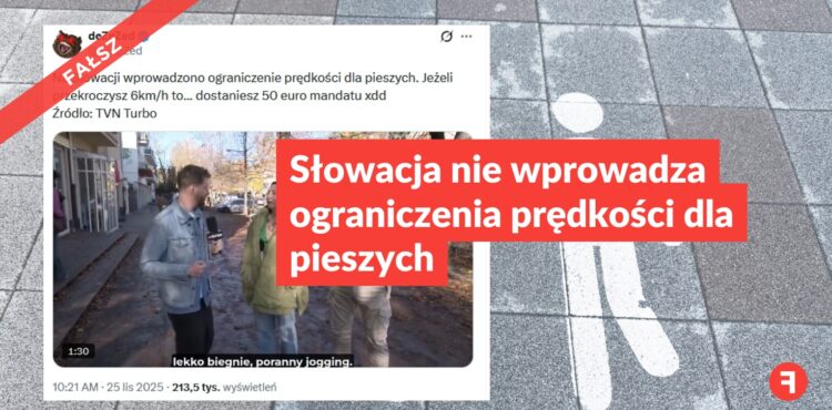 Słowacja nie wprowadza ograniczenia prędkości dla pieszych