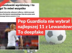 Pep Guardiola nie wybrał najlepszej 11 z Lewandowskim. To deepfake