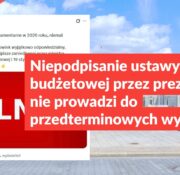 Niepodpisanie ustawy budżetowej przez prezydenta nie prowadzi do przedterminowych wyborów
