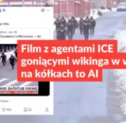 Film z agentami ICE goniącymi wikinga w wannie na kółkach to AI