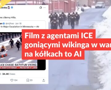 Film z agentami ICE goniącymi wikinga w wannie na kółkach to AI