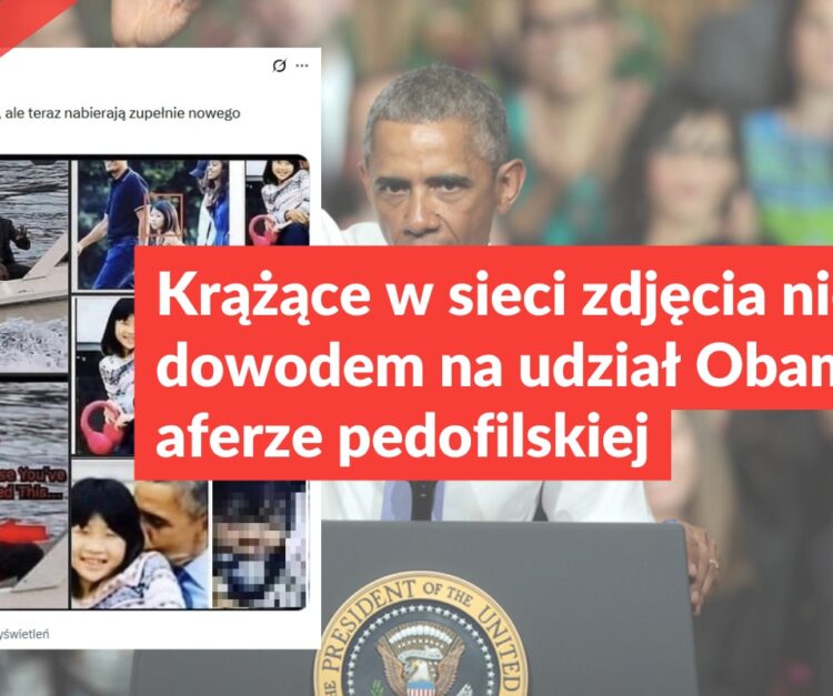 Krążące w sieci zdjęcia nie są dowodem na udział Obamy w aferze pedofilskiej