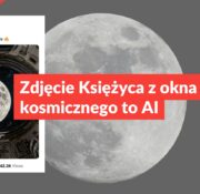 Zdjęcie Księżyca z okna statku kosmicznego to AI