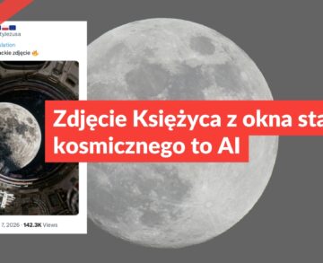 Zdjęcie Księżyca z okna statku kosmicznego to AI