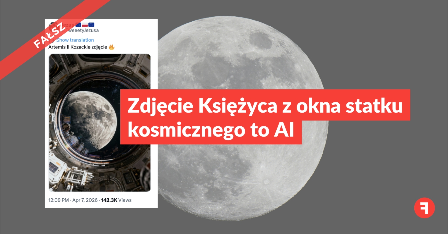 Zdjęcie Księżyca z okna statku kosmicznego to AI