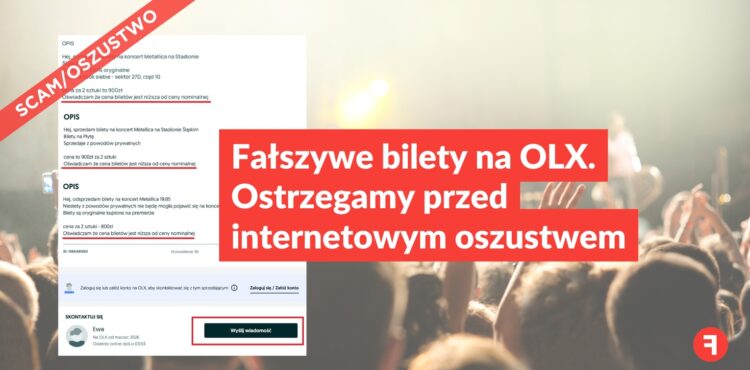 Fałszywe bilety na OLX. Ostrzegamy przed internetowym oszustwem