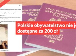 Polskie obywatelstwo nie jest dostępne za 200 zł