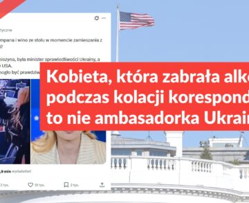 Kobieta, która zabrała alkohol podczas kolacji korespondentów, nie jest ambasadorką Ukrainy