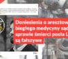 Doniesienia o aresztowaniu biegłego medycyny sądowej w sprawie śmierci posła Litewki są fałszywe
