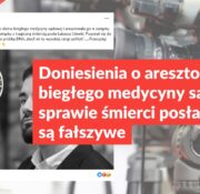 Doniesienia o aresztowaniu biegłego medycyny sądowej w sprawie śmierci posła Litewki są fałszywe