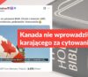 Kanada nie wprowadziła prawa karającego za cytowanie Biblii