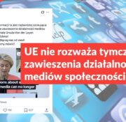 UE nie rozważa tymczasowego zawieszenia działalności mediów społecznościowych
