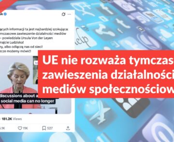 UE nie rozważa tymczasowego zawieszenia działalności mediów społecznościowych