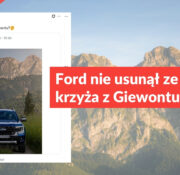 Ford nie usunął ze zdjęcia krzyża z Giewontu