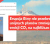 Erupcja Etny nie przekreśliła unijnych planów zmniejszenia emisji CO₂ na najbliższe 10 lat