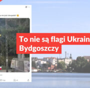 To nie są flagi Ukrainy w Bydgoszczy