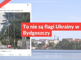 To nie są flagi Ukrainy w Bydgoszczy