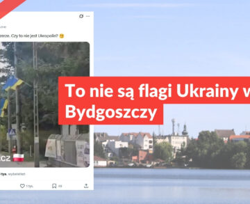 To nie są flagi Ukrainy w Bydgoszczy