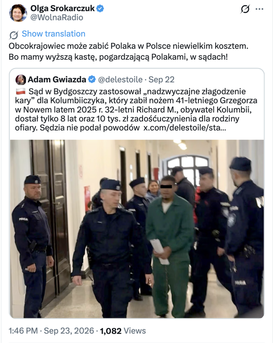 Brakujący kontekst na temat wyroku w sprawie bójki w Nowem